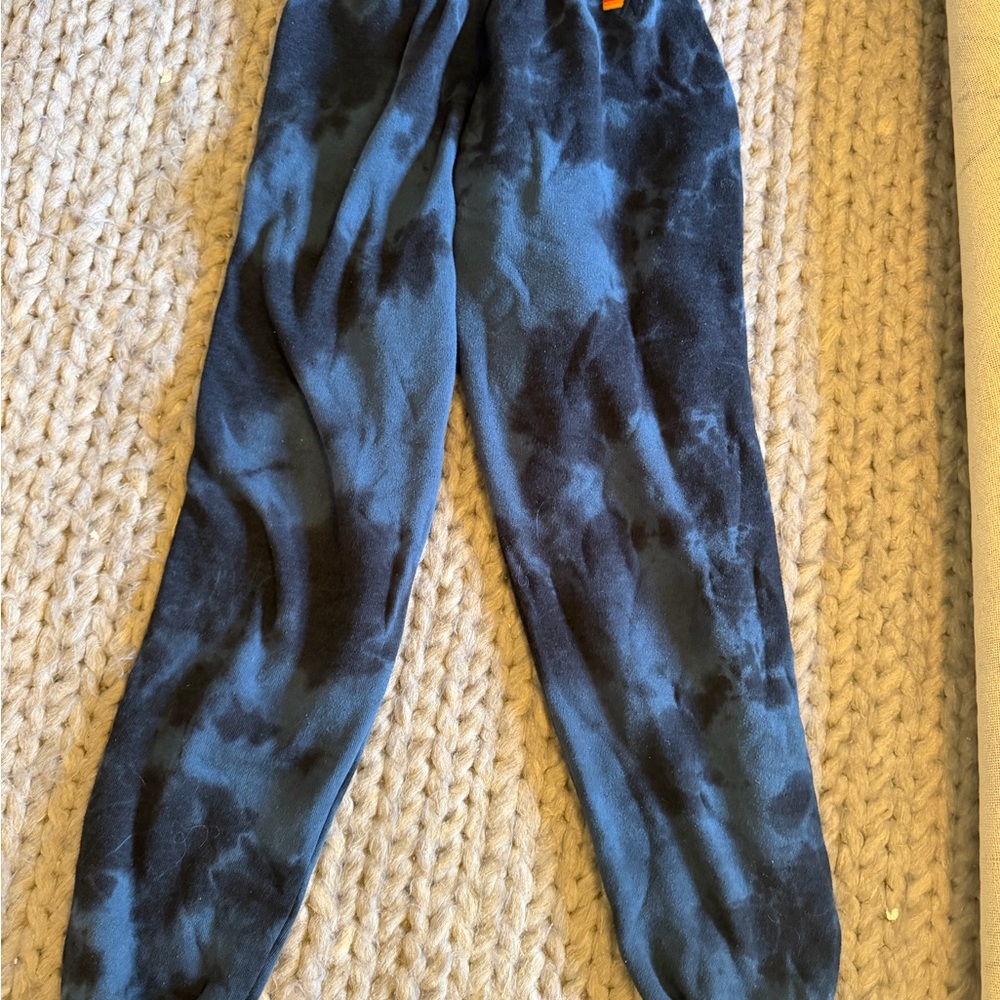 Aviator Nation Blue & Black Tie-Dye Jogger Pants Size XS